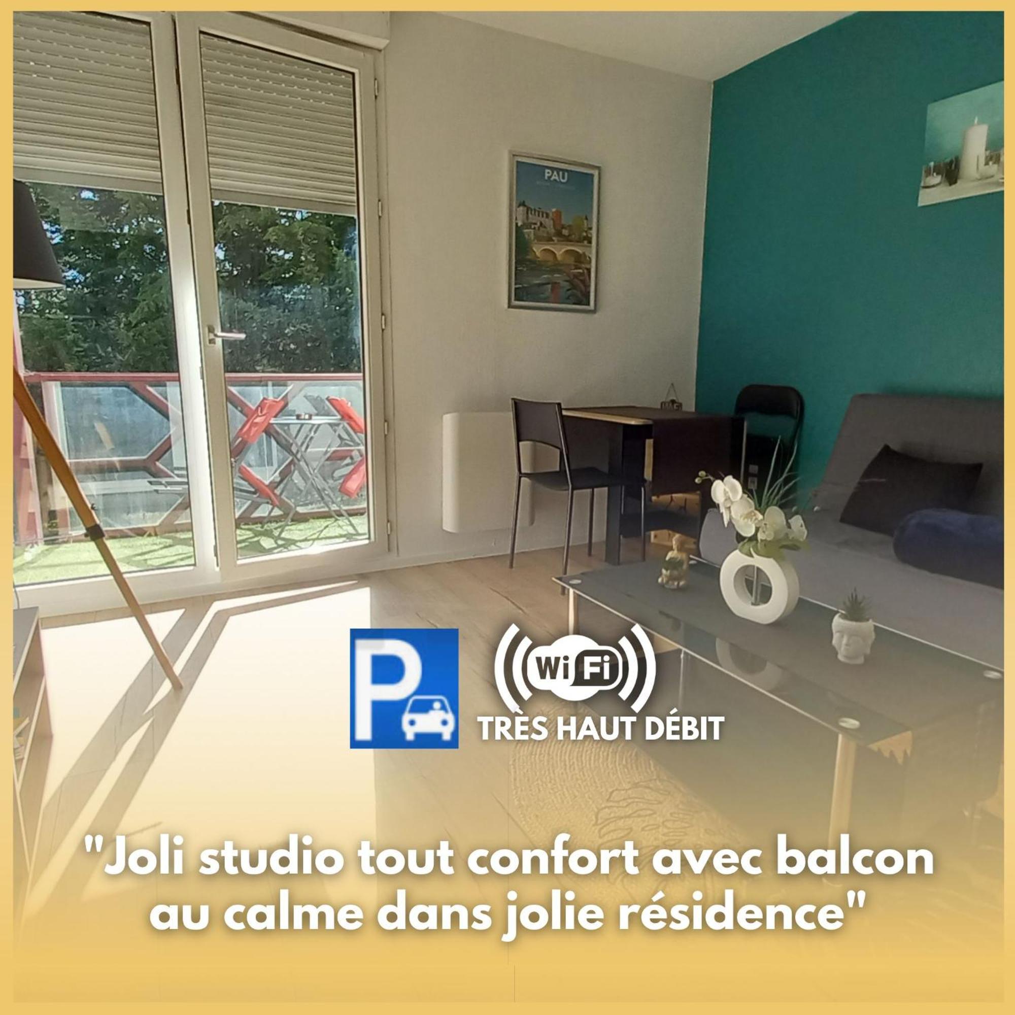 Appartamento Le petit Park-studio-terrasse- piscine-WIFI FIBRE Pau Esterno foto